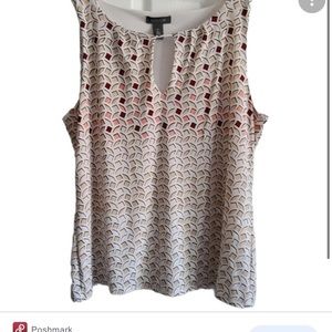 White House Black Market White Blouse Size Small